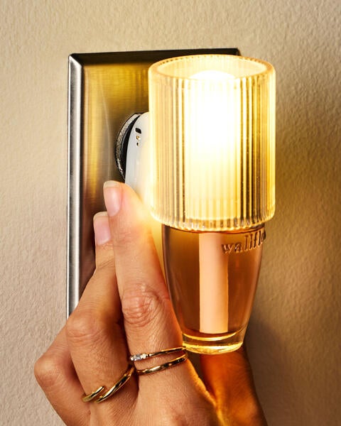 Champagne Sparkly Fluted Scent Control&trade; Nightlight  Wallflowers Fragrance Plug
