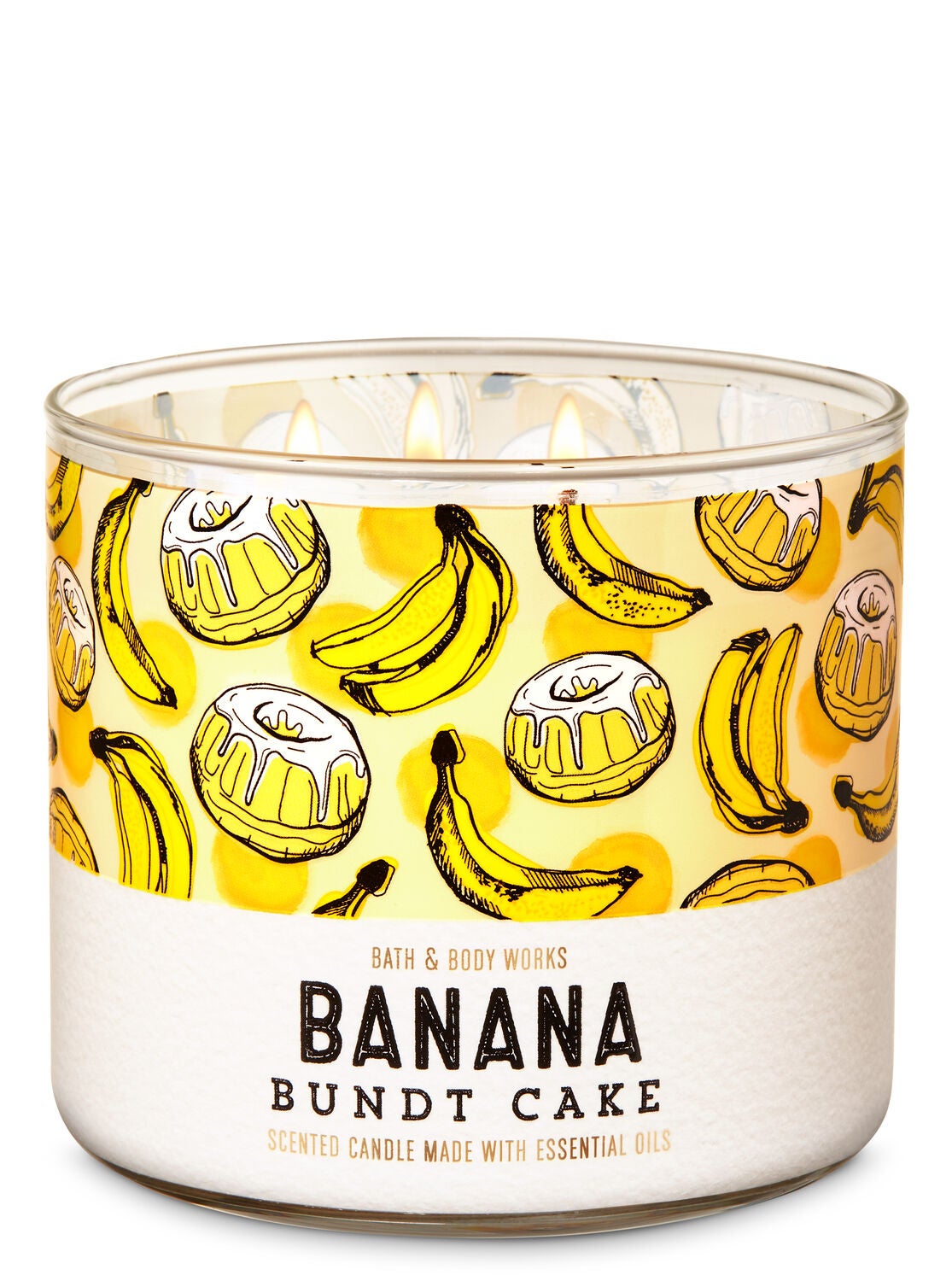 Banana Bundt Cake 3-Wick Candle - Bath And Body Works