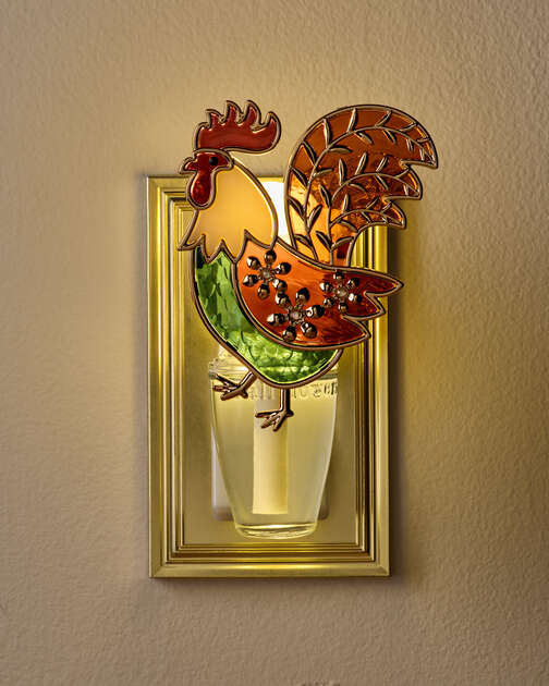 Stained Glass Rooster Nightlight Wallflowers Fragrance Plug