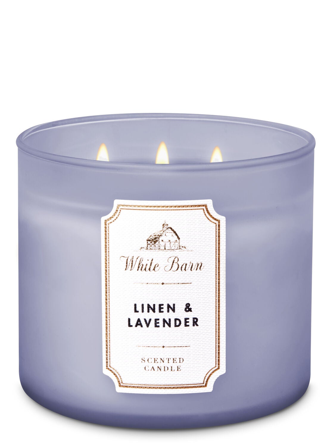 White Barn Linen & Lavender 3-Wick Candle - Bath And Body Works