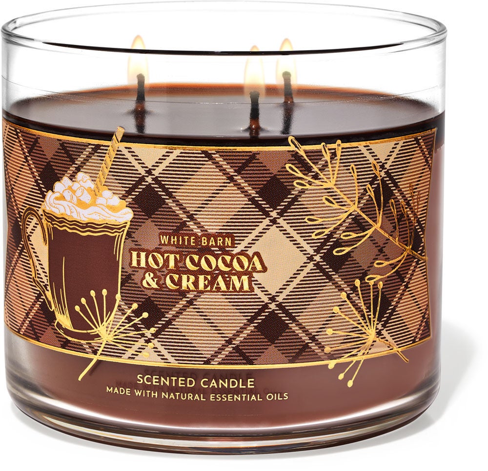 Hot Cocoa &amp;amp; Cream 3-Wick Candle
