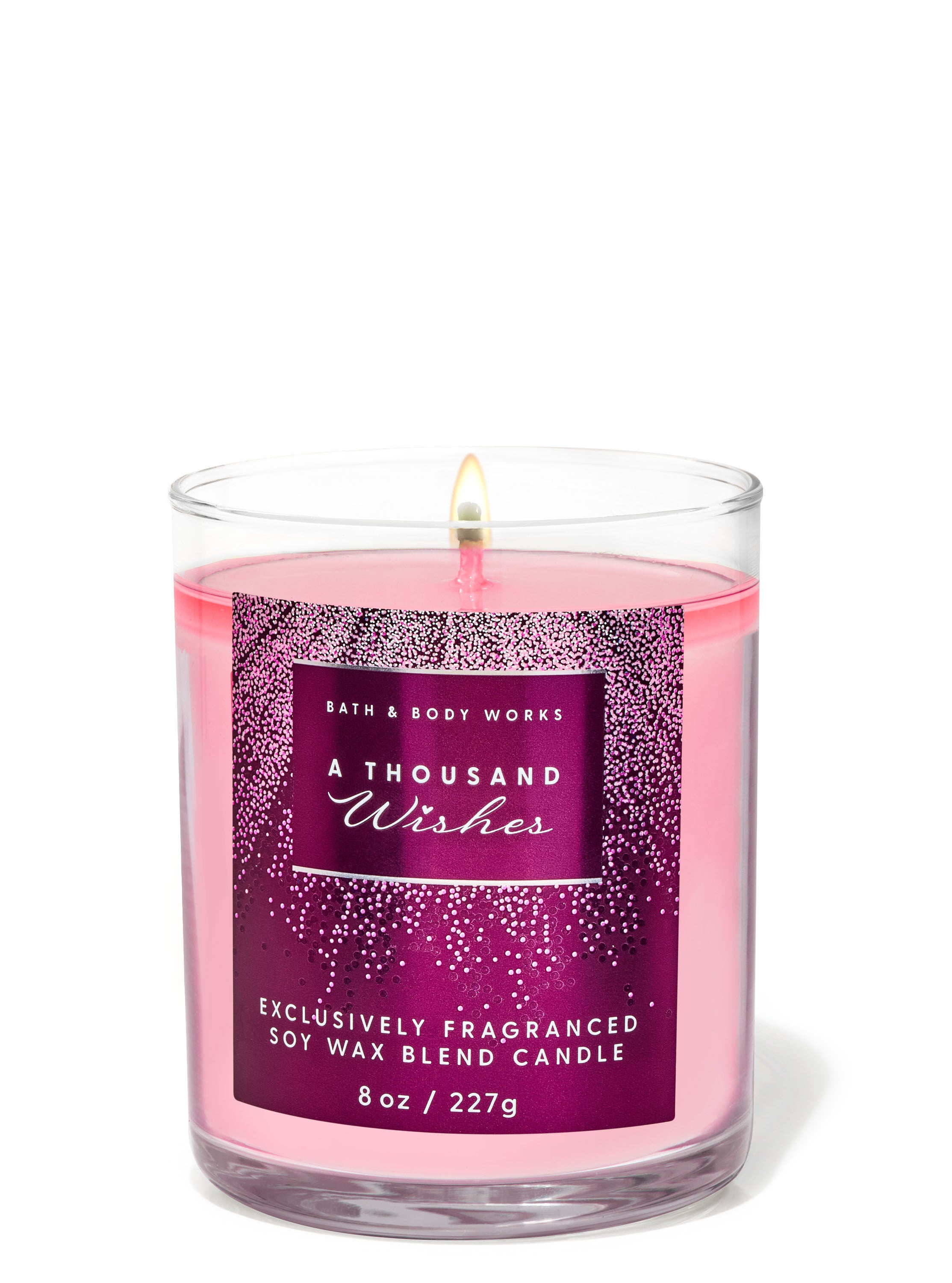 楽天 送料無料にならない A Thousand Wishes Single Wick Candle | Bath & Body Works アロマグッズ
