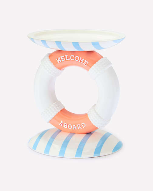 Ring Buoy Pedestal 3-Wick Candle Holder