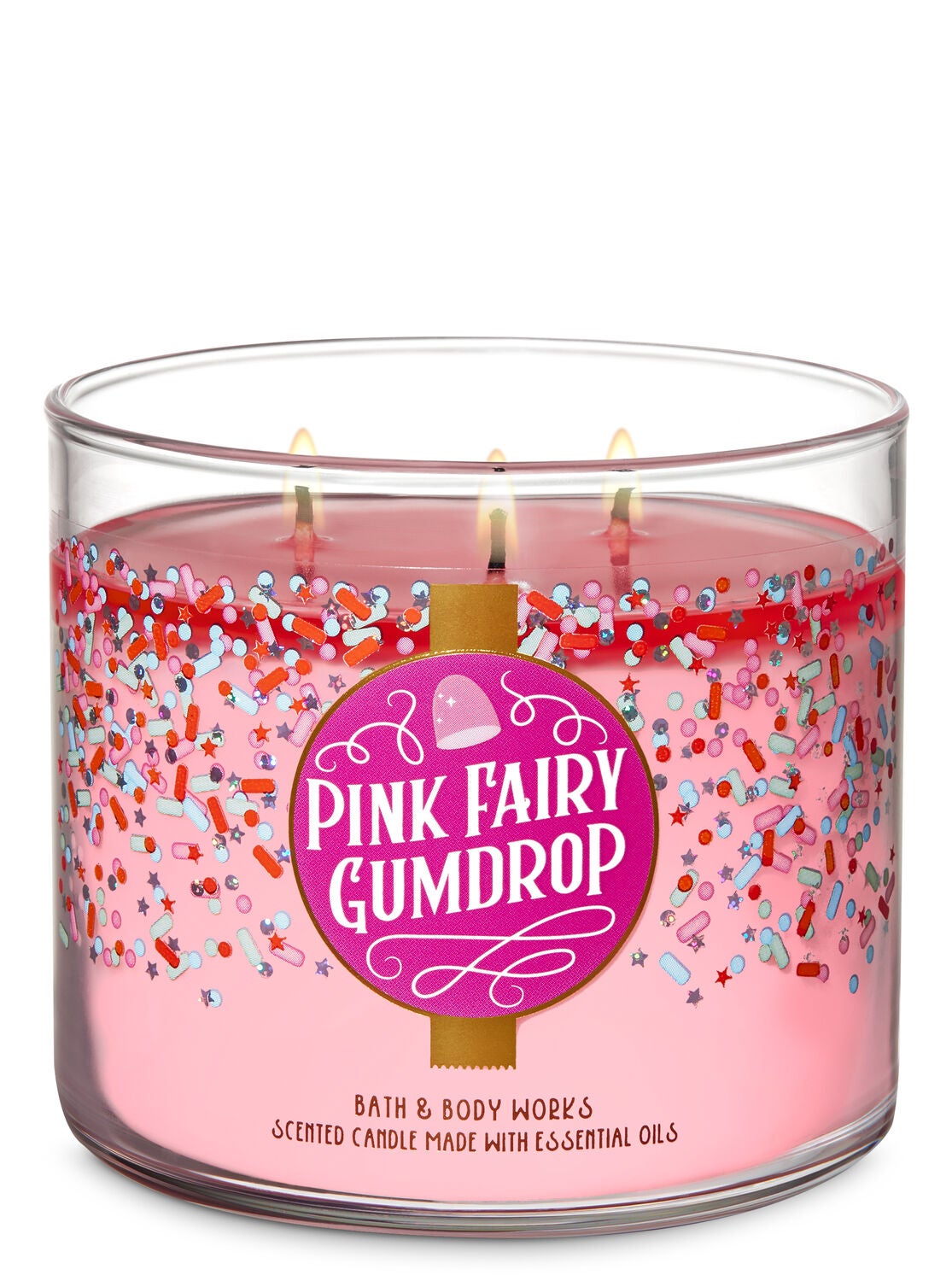 Pink Fairy Gumdrop 3-Wick Candle - Bath And Body Works