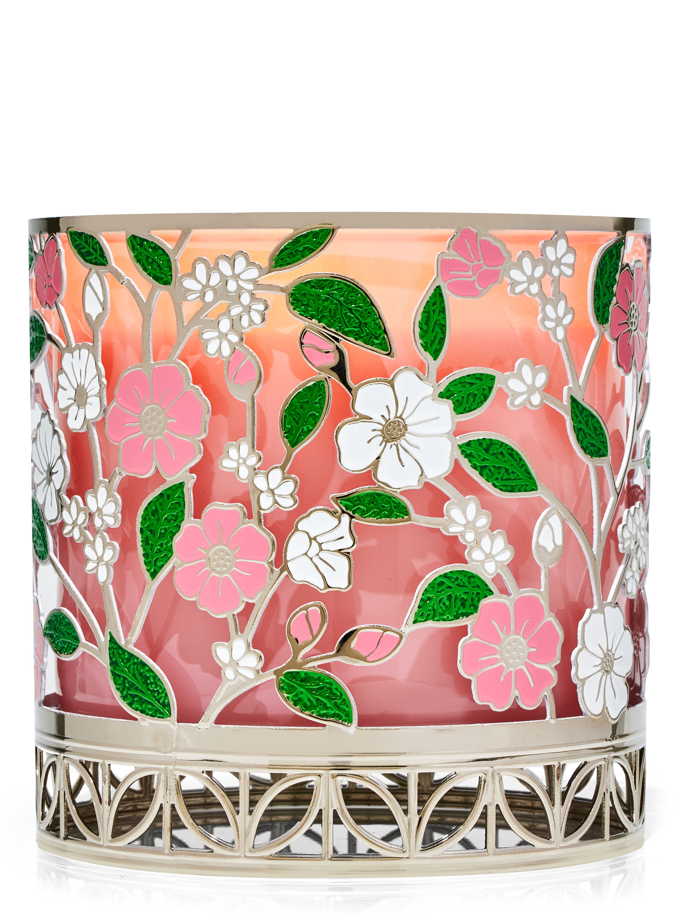Floral Toss 3-Wick Candle Holder