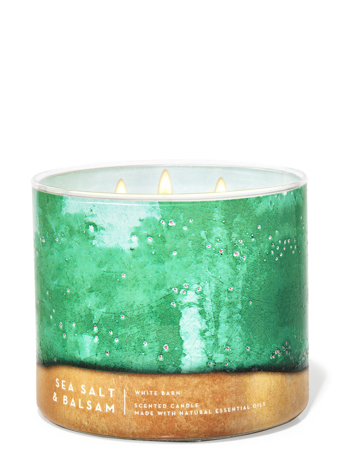 Sea Salt Balsam 3 Wick Candle White Barn Bath Body Works