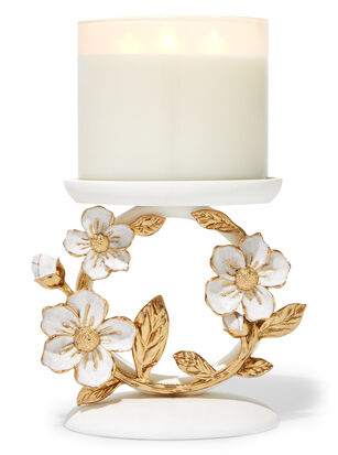 Floral Ring 3-Wick Candle Holder