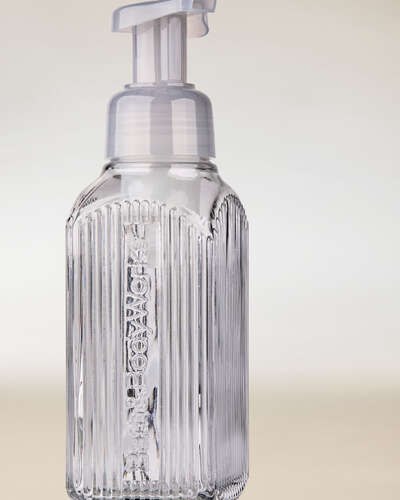 Charcoal Vertical Lines Gentle & Clean Foaming Hand Soap Dispenser