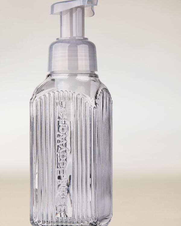 Charcoal Vertical Lines Gentle & Clean Foaming Hand Soap Dispenser