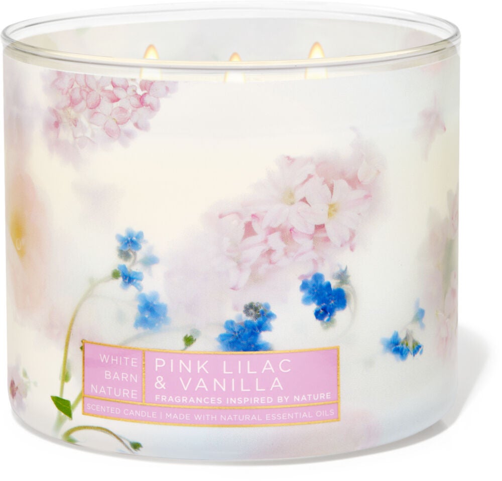 Pink Lilac &amp; Vanilla 3-Wick Candle