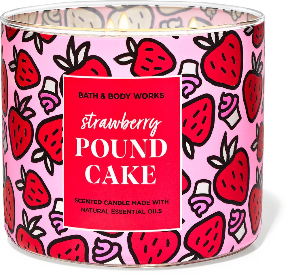 Strawberry Pound Cake 3-Wick Candle