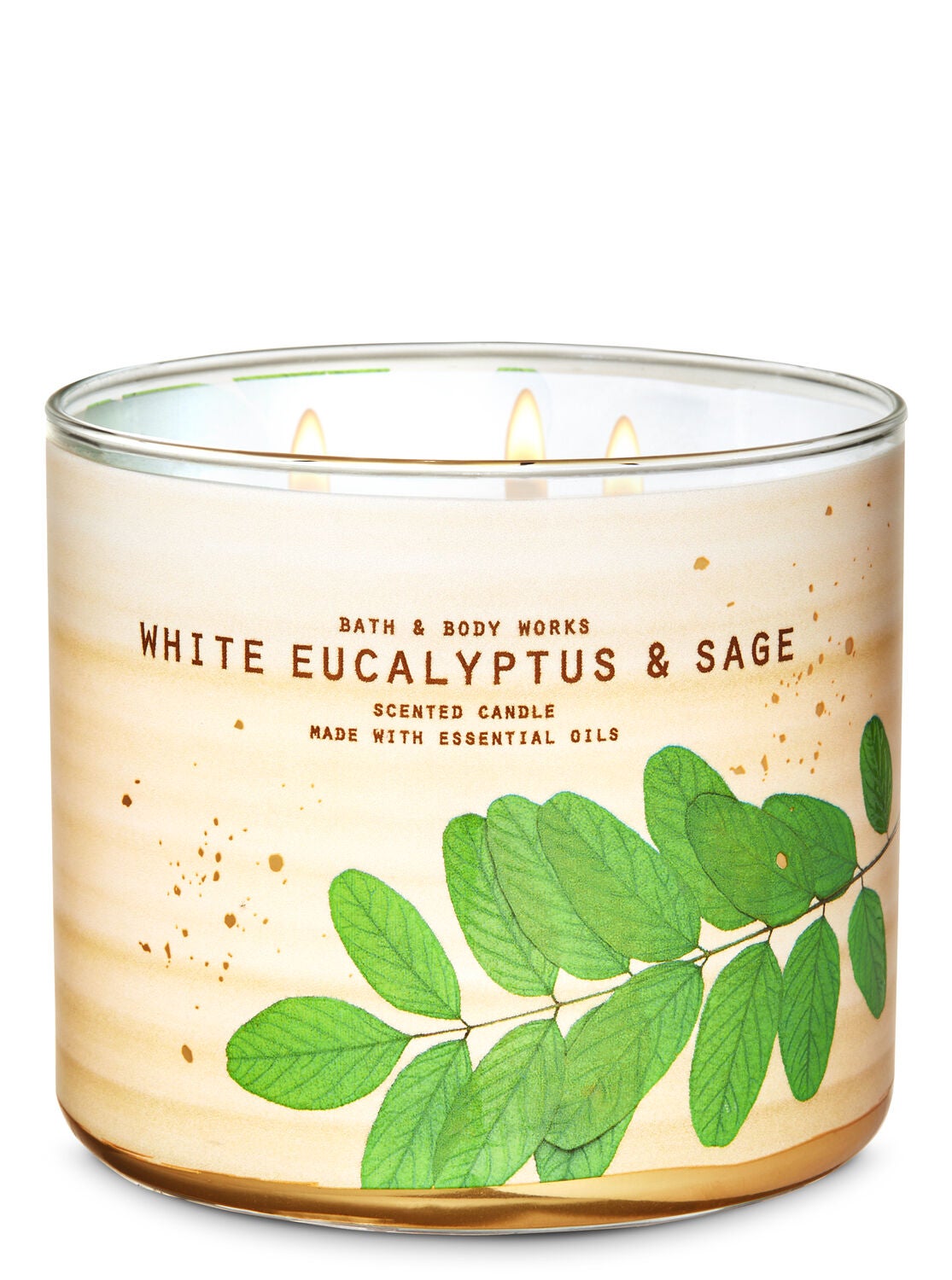 White Eucalyptus & Sage 3-Wick Candle - Bath And Body Works