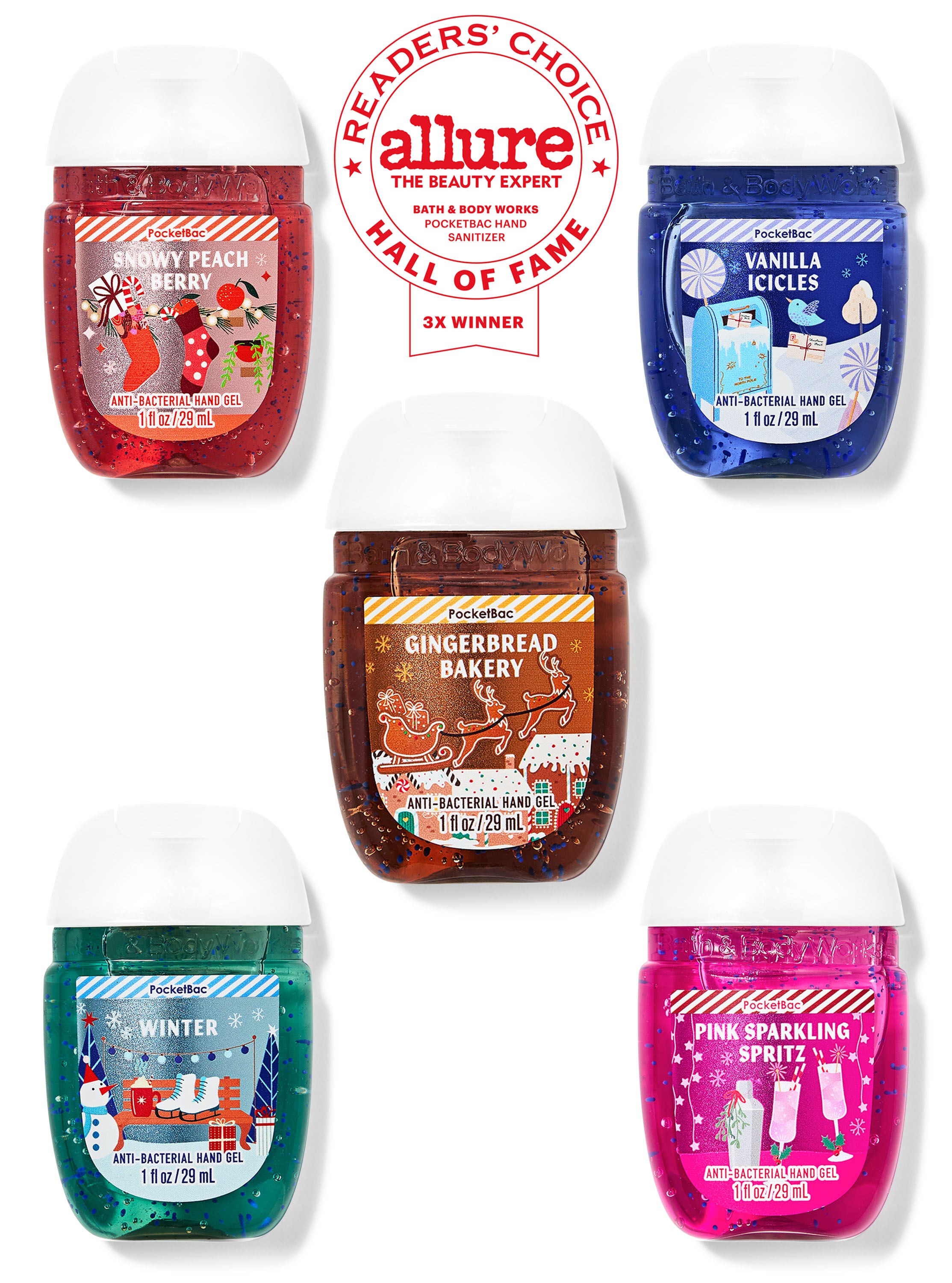 Merry Mingle PocketBac Hand Sanitizers, 5-Pack