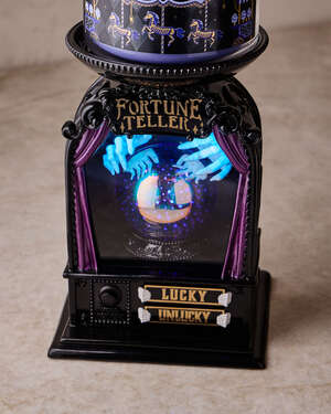 Light-up Glow-in-the-Dark Fortune Telling Pedestal 3-Wick Candle Holder
