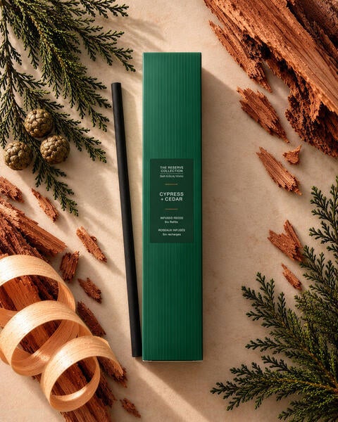 Cypress + Cedar Fragrance-Infused Liquidless Reeds