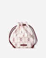 Cream & Burgundy Rustic Floral Gift Bag