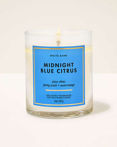 Midnight Blue Citrus Single Wick Candle