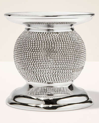 Bling Applique Pedestal 3-Wick Candle Holder