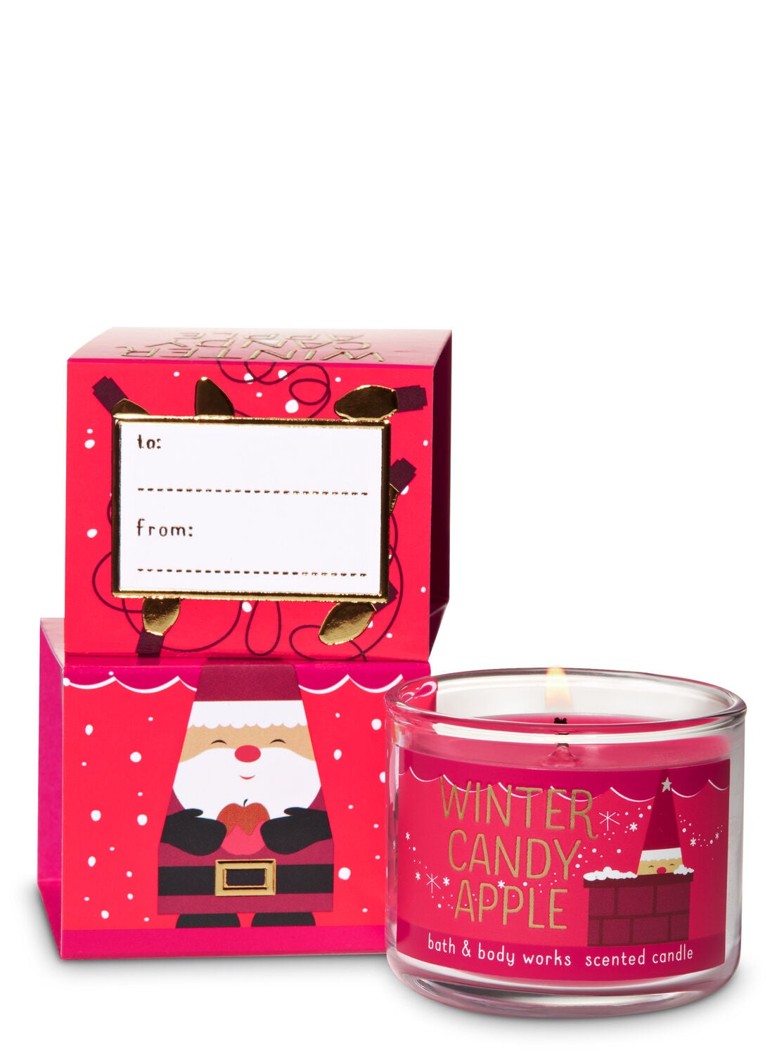 Winter Candy Apple Mini Candle - Bath And Body Works