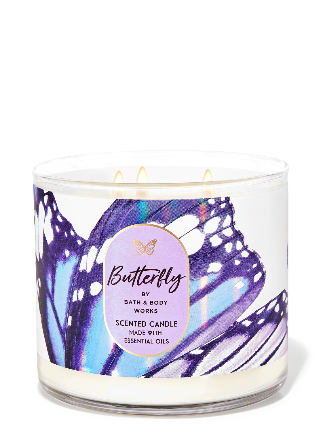 One Bath & Body Works Butterfly Three-Wick Candle Lid Magnet 1 