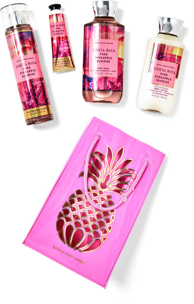 Pink Pineapple Sunrise Gift Bag Set