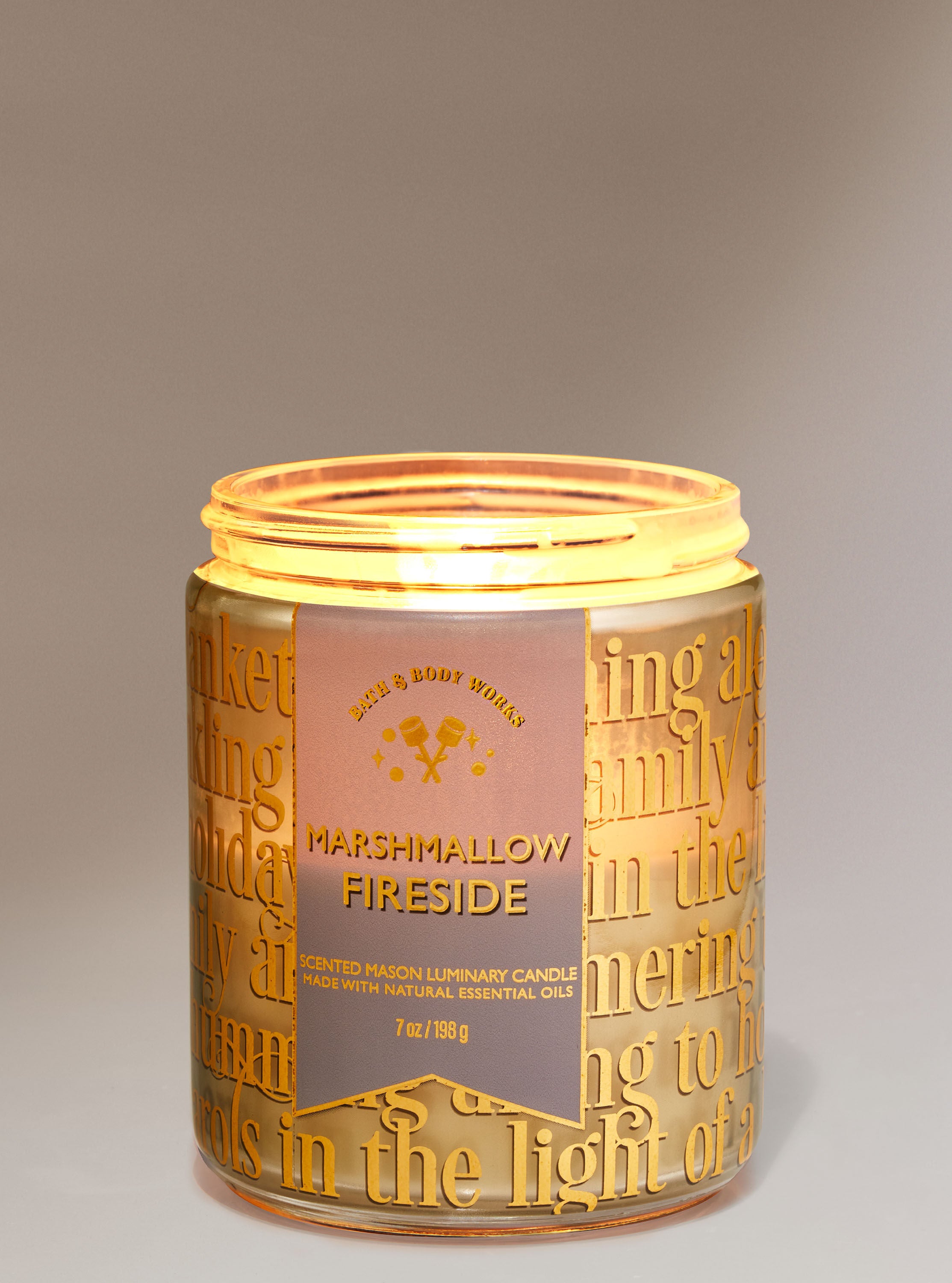 Marshmallow Fireside Mason Single Wick Candle