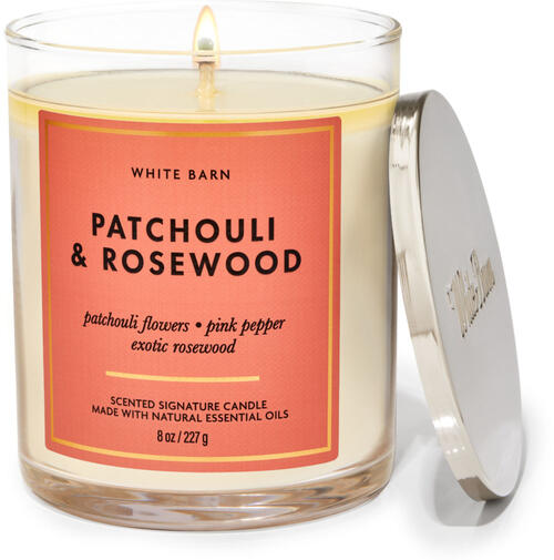 Patchouli &amp; Rosewood Signature Single Wick Candle
