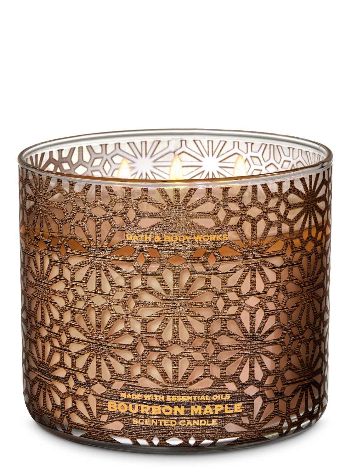 Bourbon Maple 3-Wick Candle - Bath And Body Works