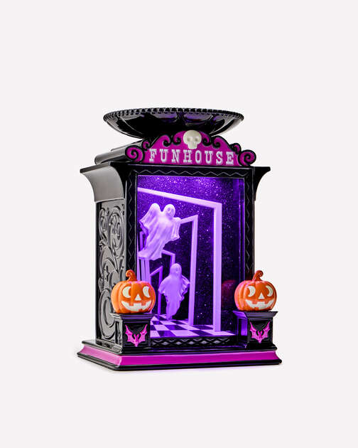 Light-up Glow-in-the-Dark Funhouse Pedestal 3-Wick Candle Holder