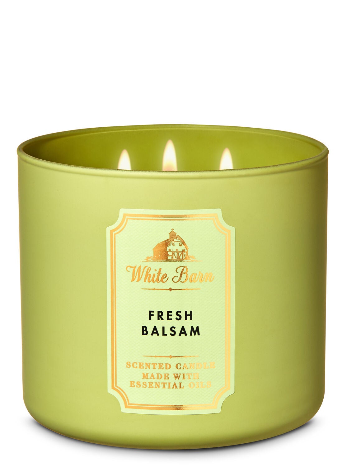 Fresh Balsam 3 Wick Candle White Barn Bath Body Works