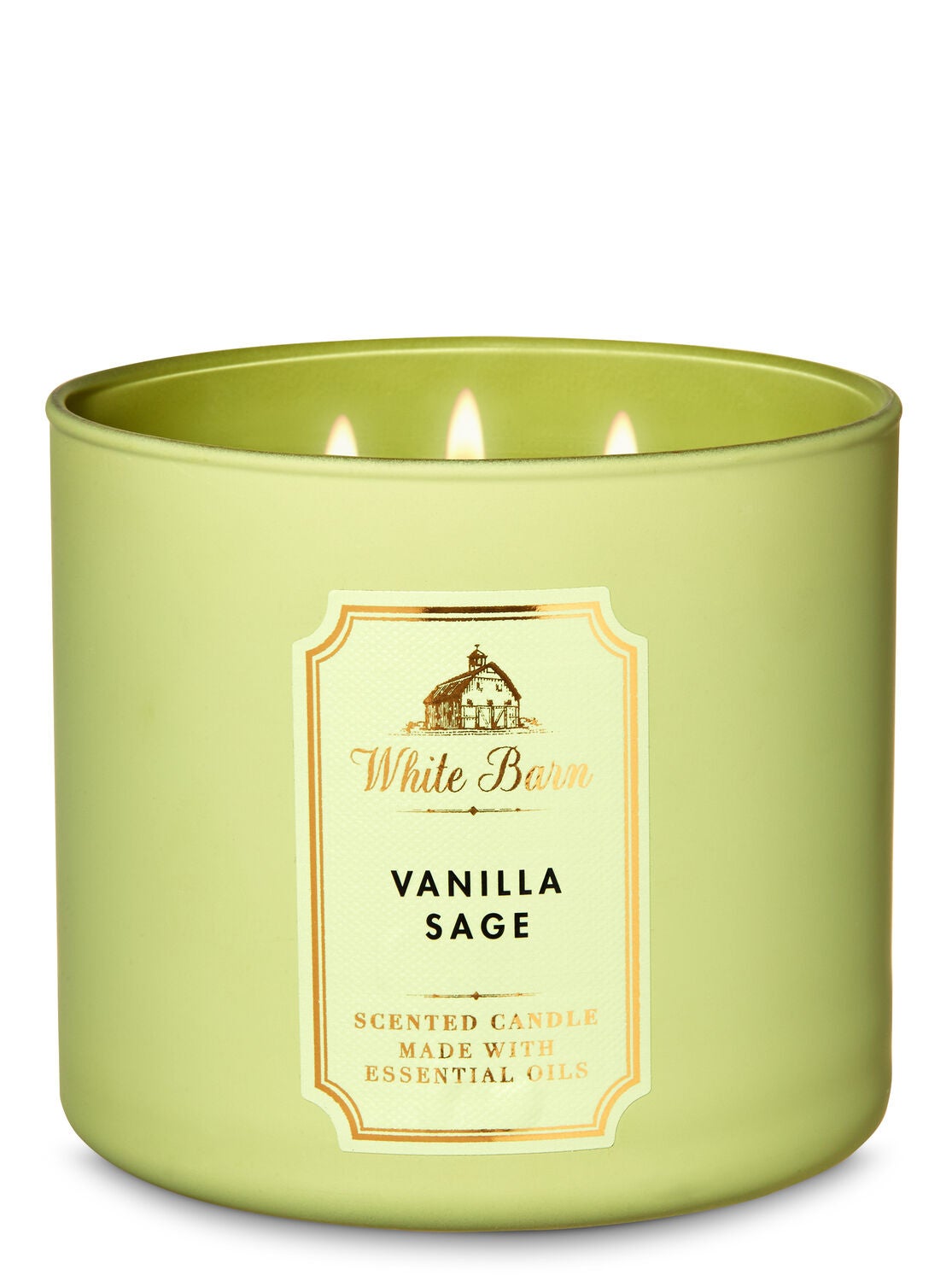 White Barn Vanilla Sage 3-Wick Candle - Bath And Body Works