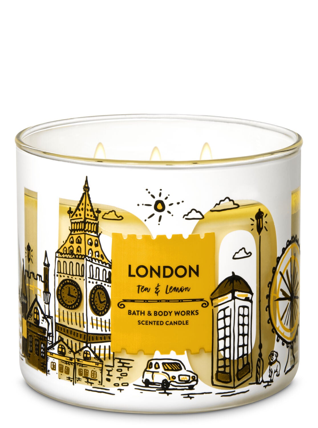 Tea & Lemon 3-Wick Candle - Bath And Body Works
