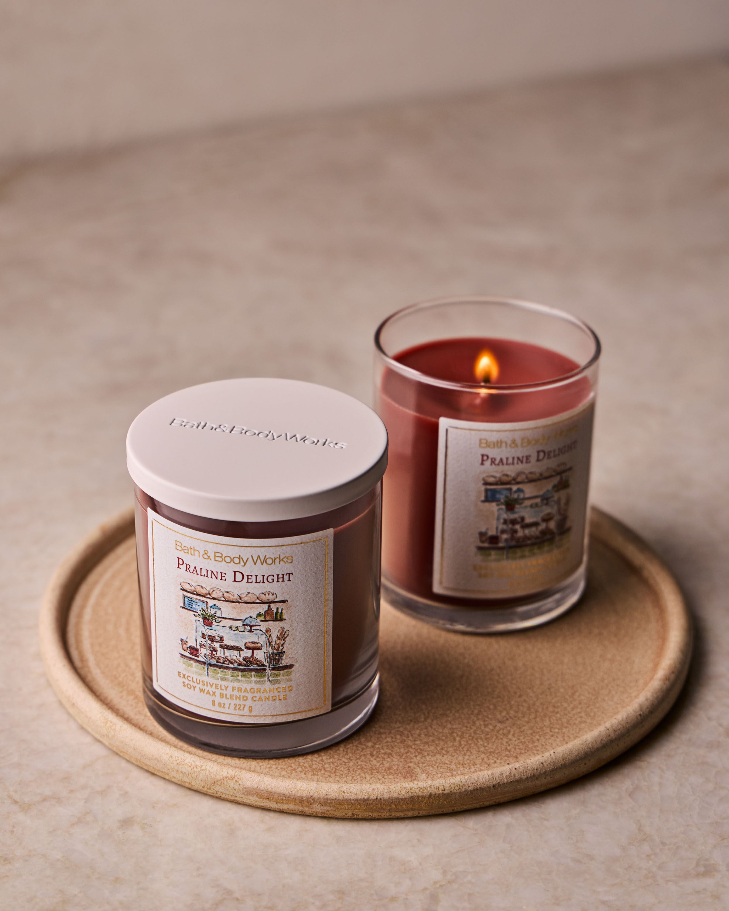 Praline Delight Single Wick Candle | Bath & Body Works