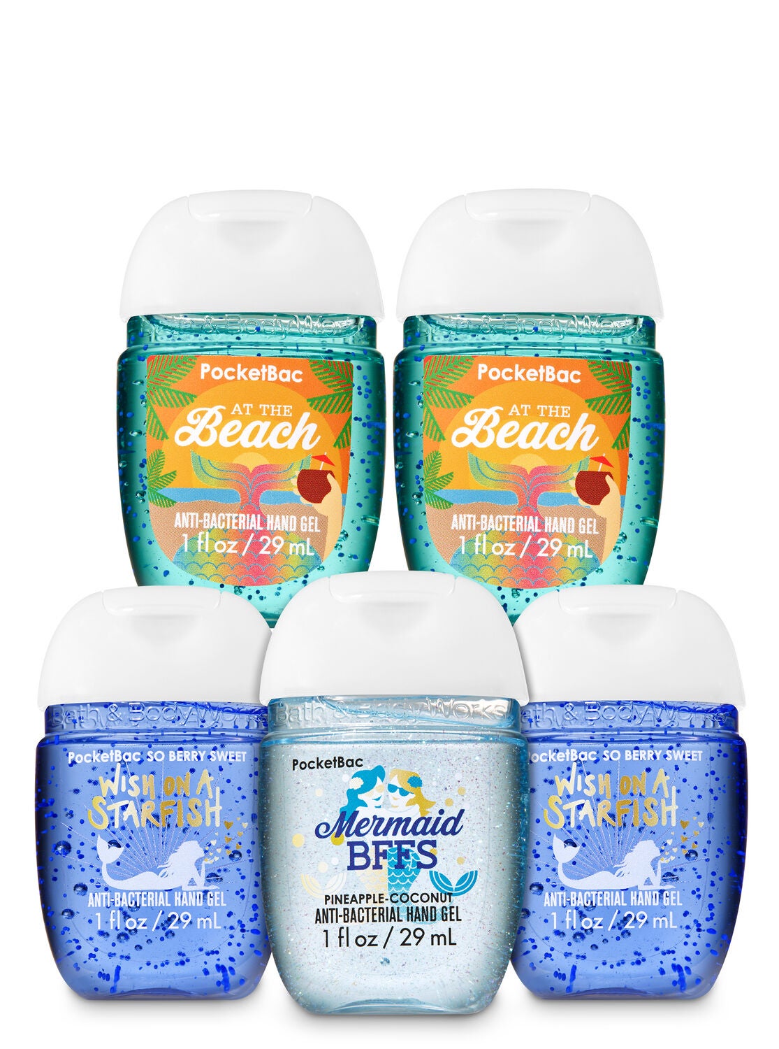 Mermaids PocketBac Hand Sanitizers, 5-Pack - Bath And Body Works