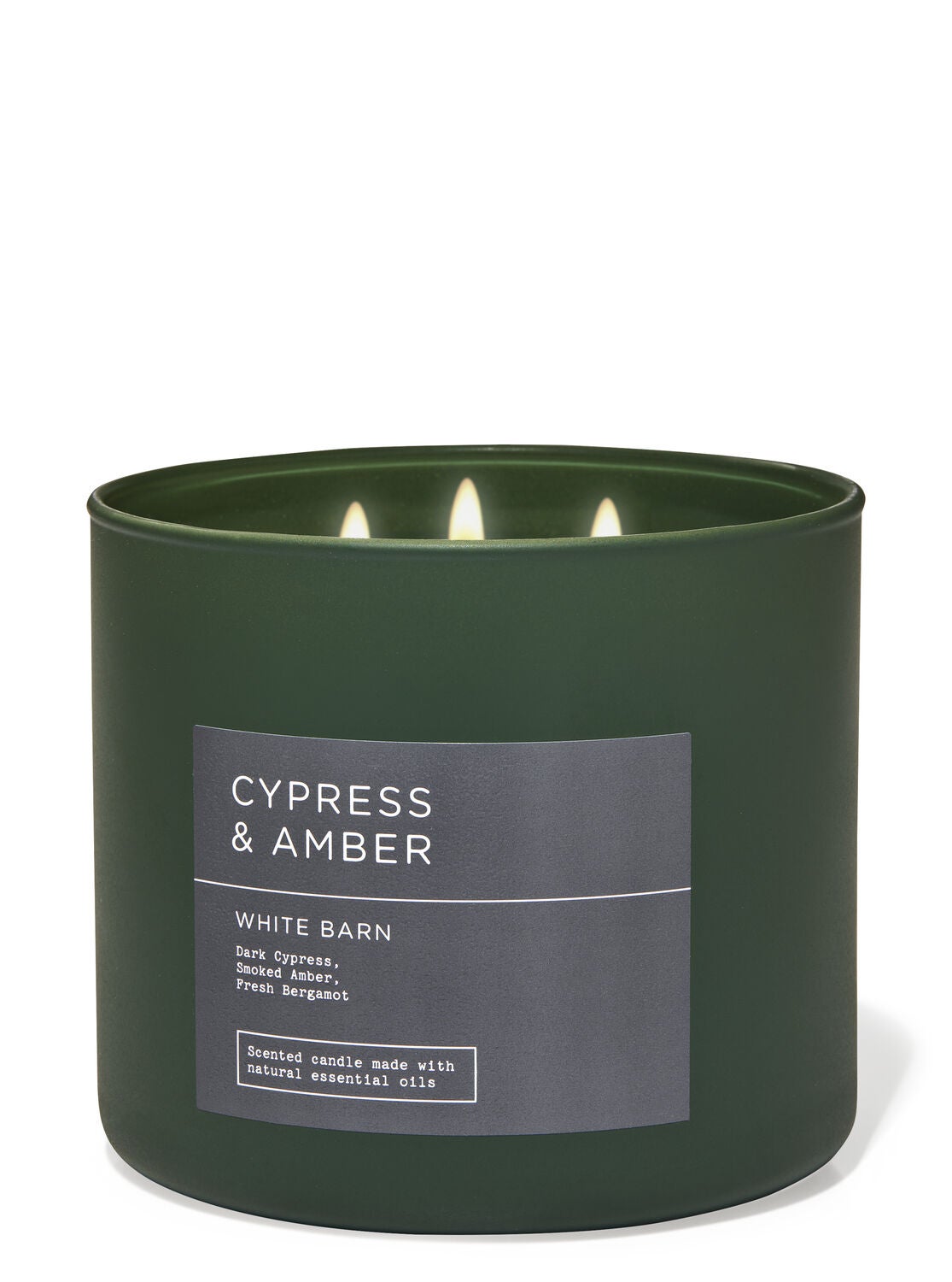 White Barn Cypress & Amber 3-Wick Candle
