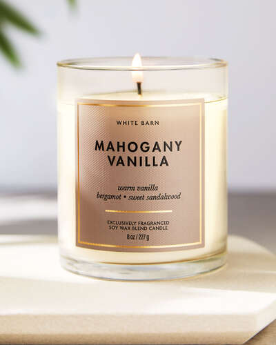 Mahogany Vanilla Single Wick Candle