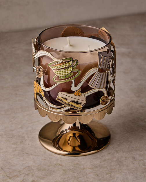 Coffee Time 3-Wick Candle Holder