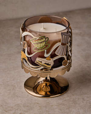 Coffee Time 3-Wick Candle Holder