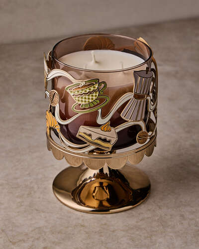 Coffee Time 3-Wick Candle Holder