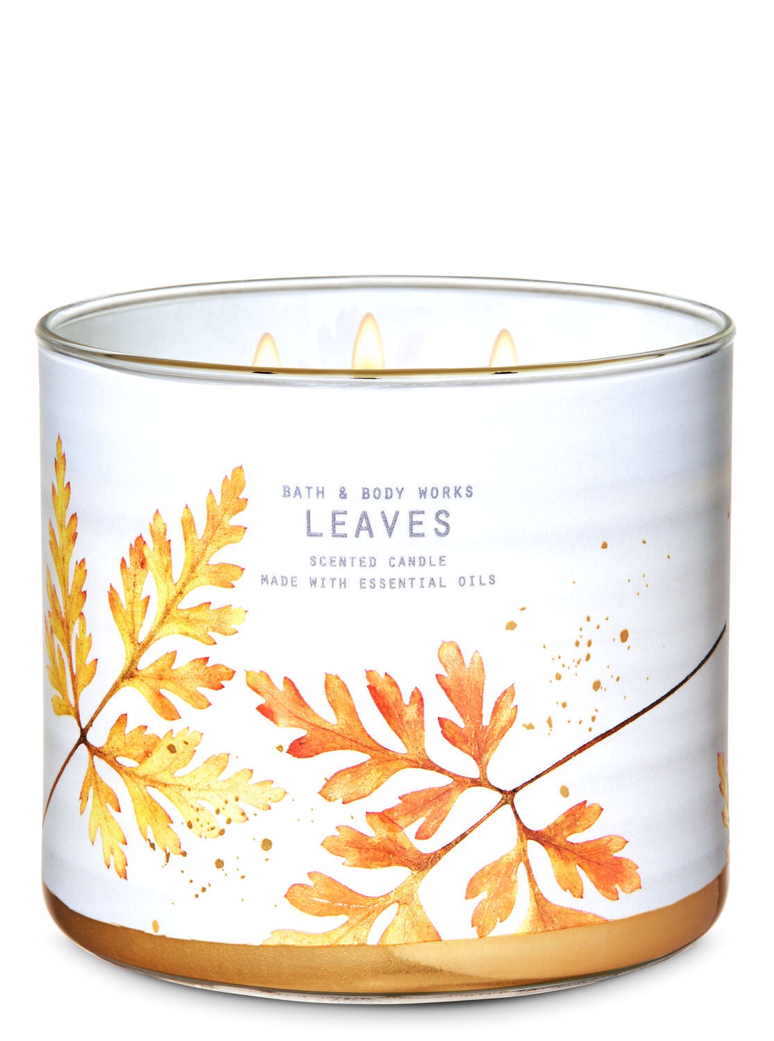 Leaves 3-Wick Candle - Bath And Body Works