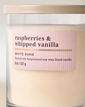 Raspberries & Whipped Vanilla Single Wick Candle