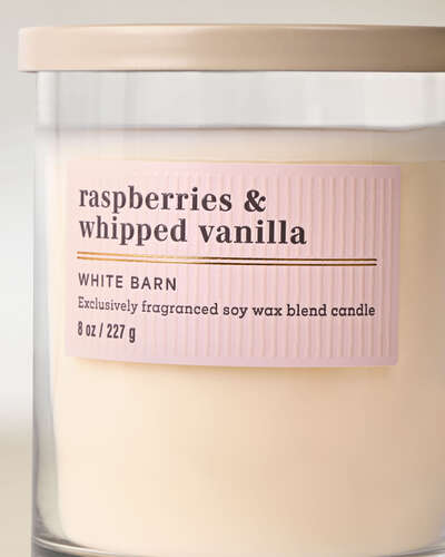 Raspberries & Whipped Vanilla Single Wick Candle