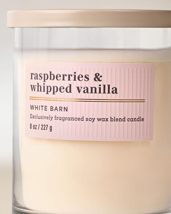 Raspberries & Whipped Vanilla Single Wick Candle