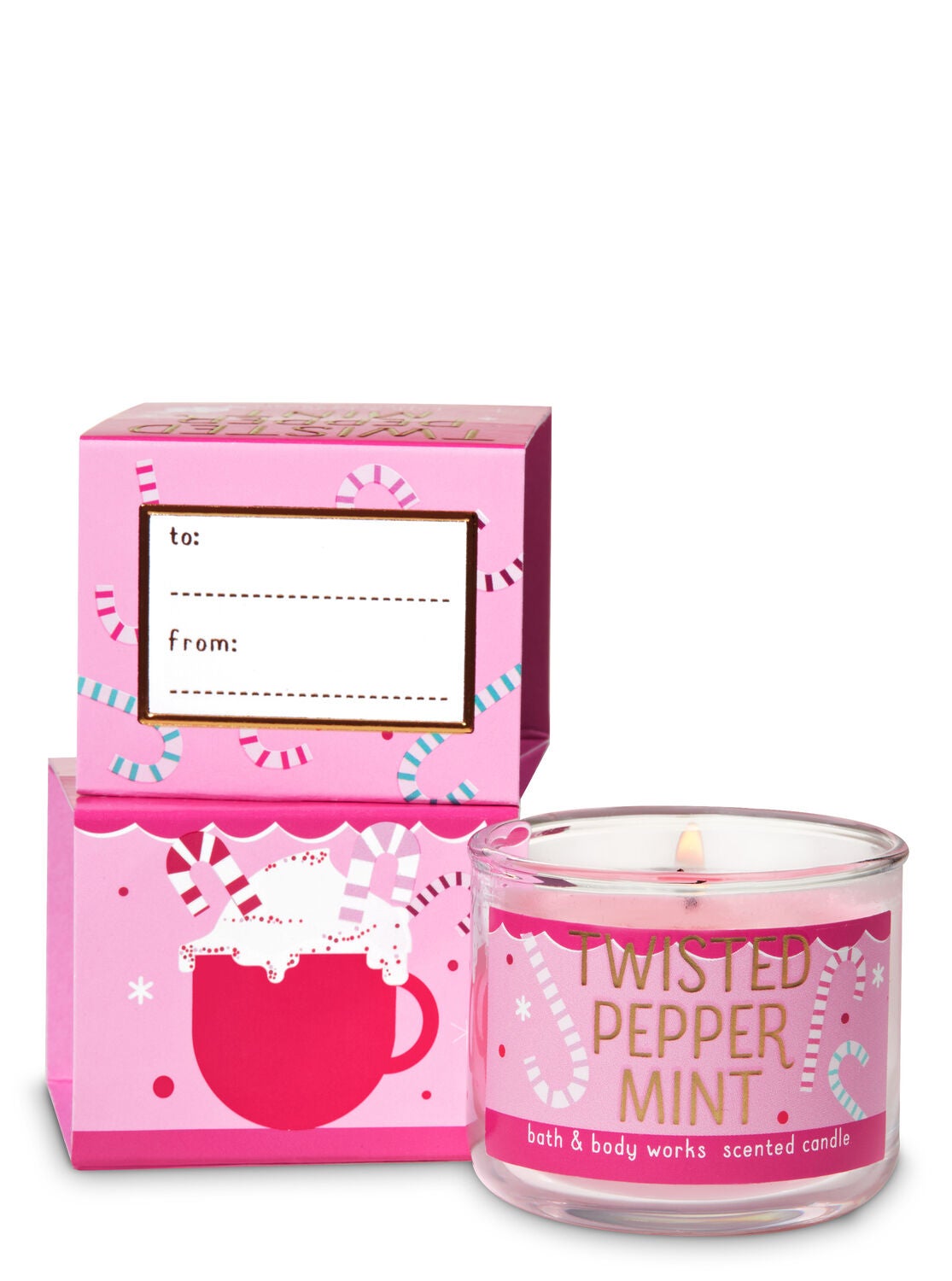 Twisted Peppermint Mini Candle - Bath And Body Works
