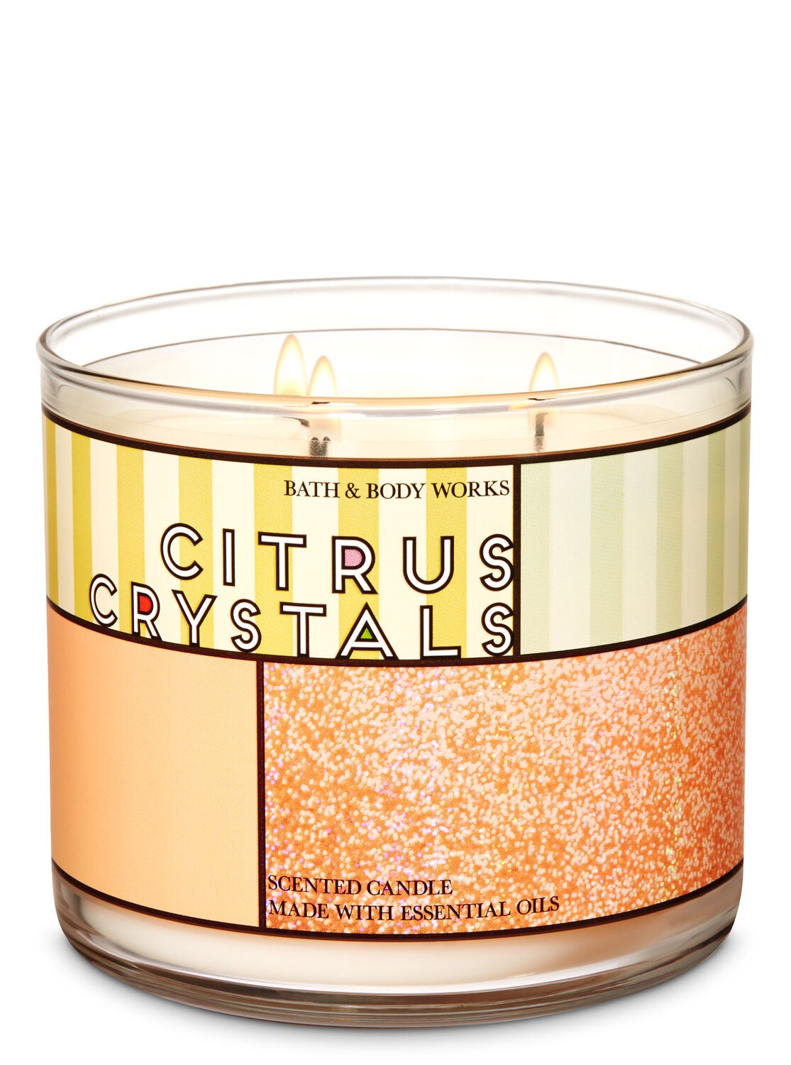 Citrus Crystals 3-Wick Candle - Bath And Body Works