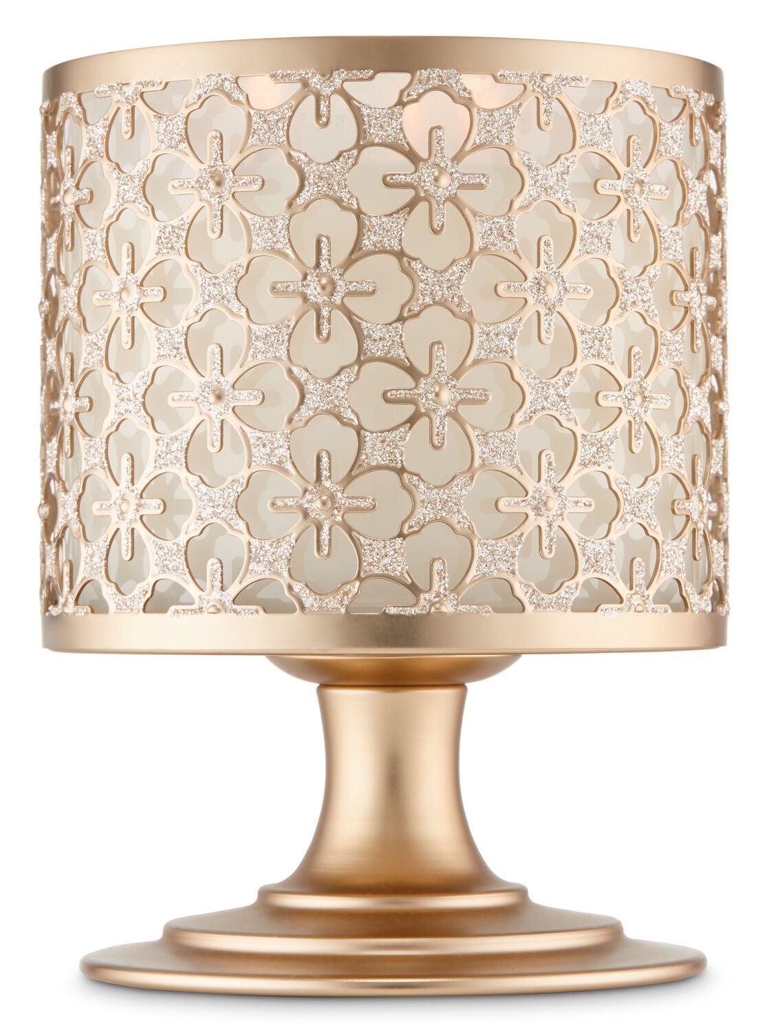 Glittery Gold Pedestal 3-Wick Candle Holder - Bath And Body Works