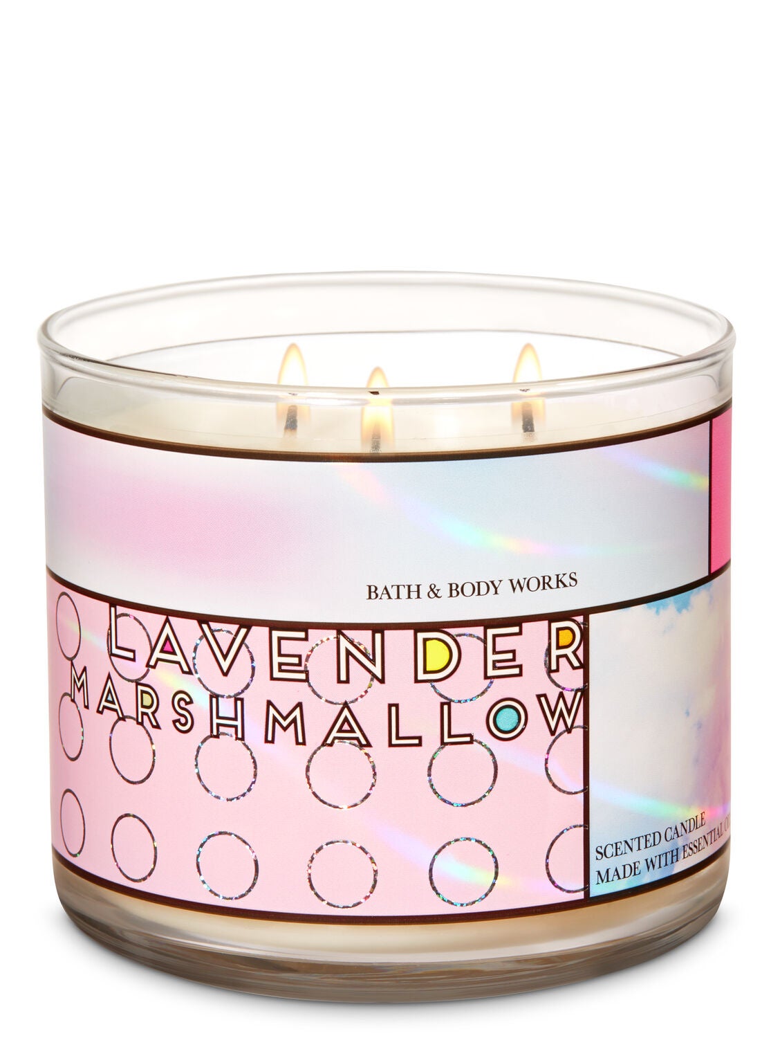 Lavender Marshmallow 3-Wick Candle - Bath And Body Works