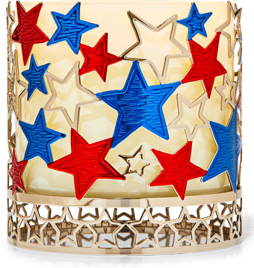 Textured Stars with Base 3-Wick Candle Holder