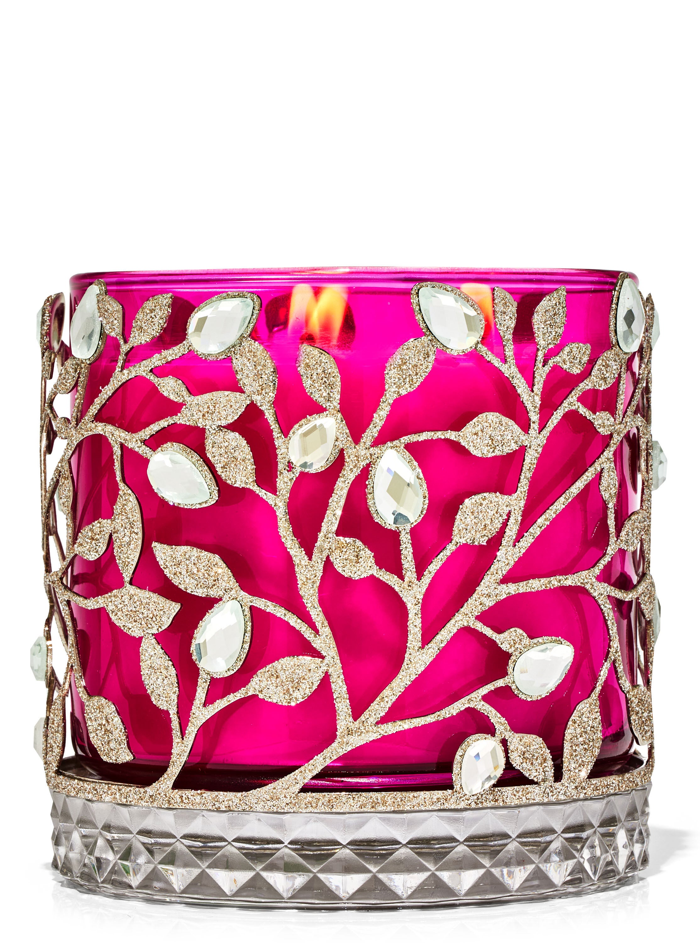 Bling Botanical 3-Wick Candle Holder