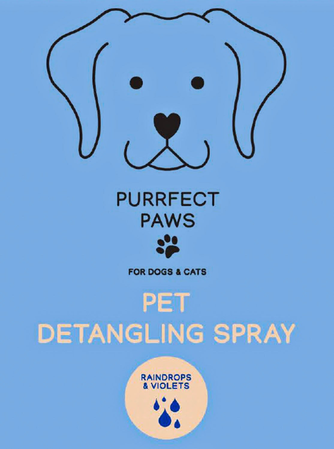 Raindrops & Violet Pet Detangling Spray